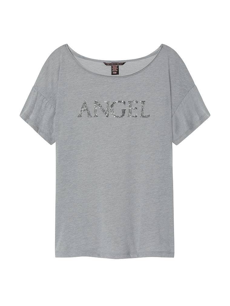 Remera Victoria's Secret Gris Lentejuelas - Imagen 3