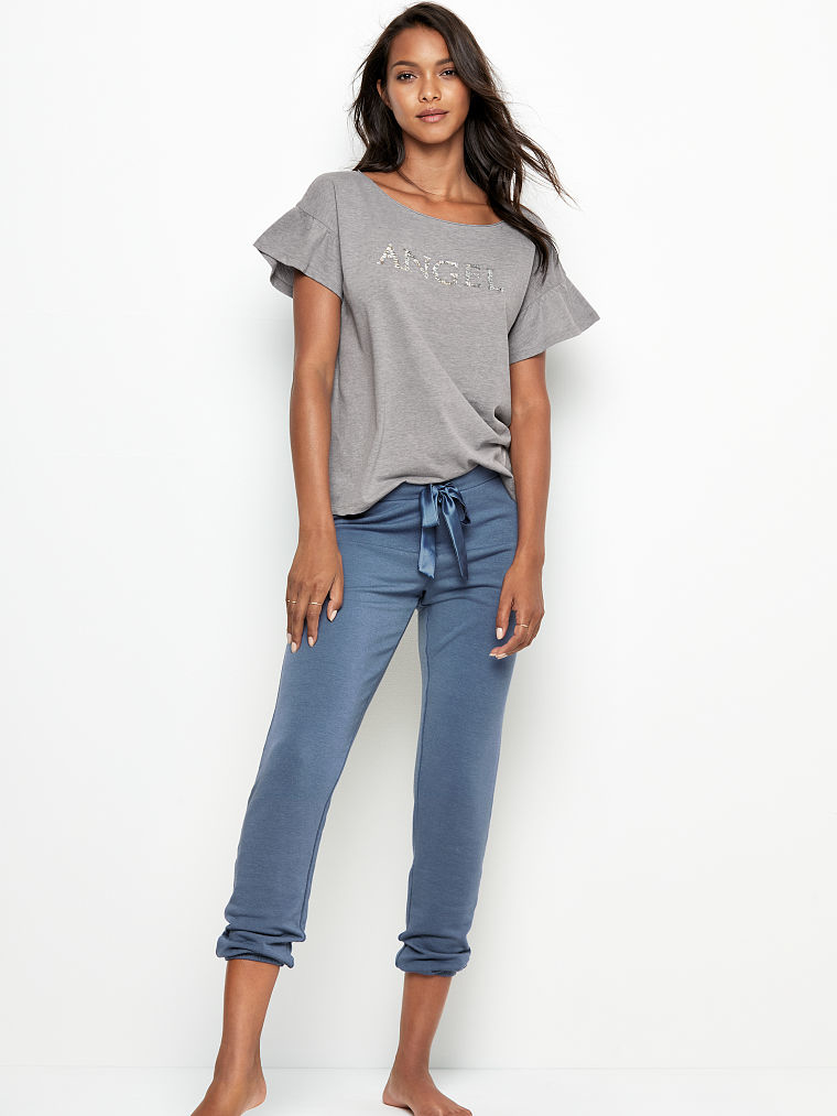 Remera Victoria's Secret Gris Lentejuelas - Imagen 4