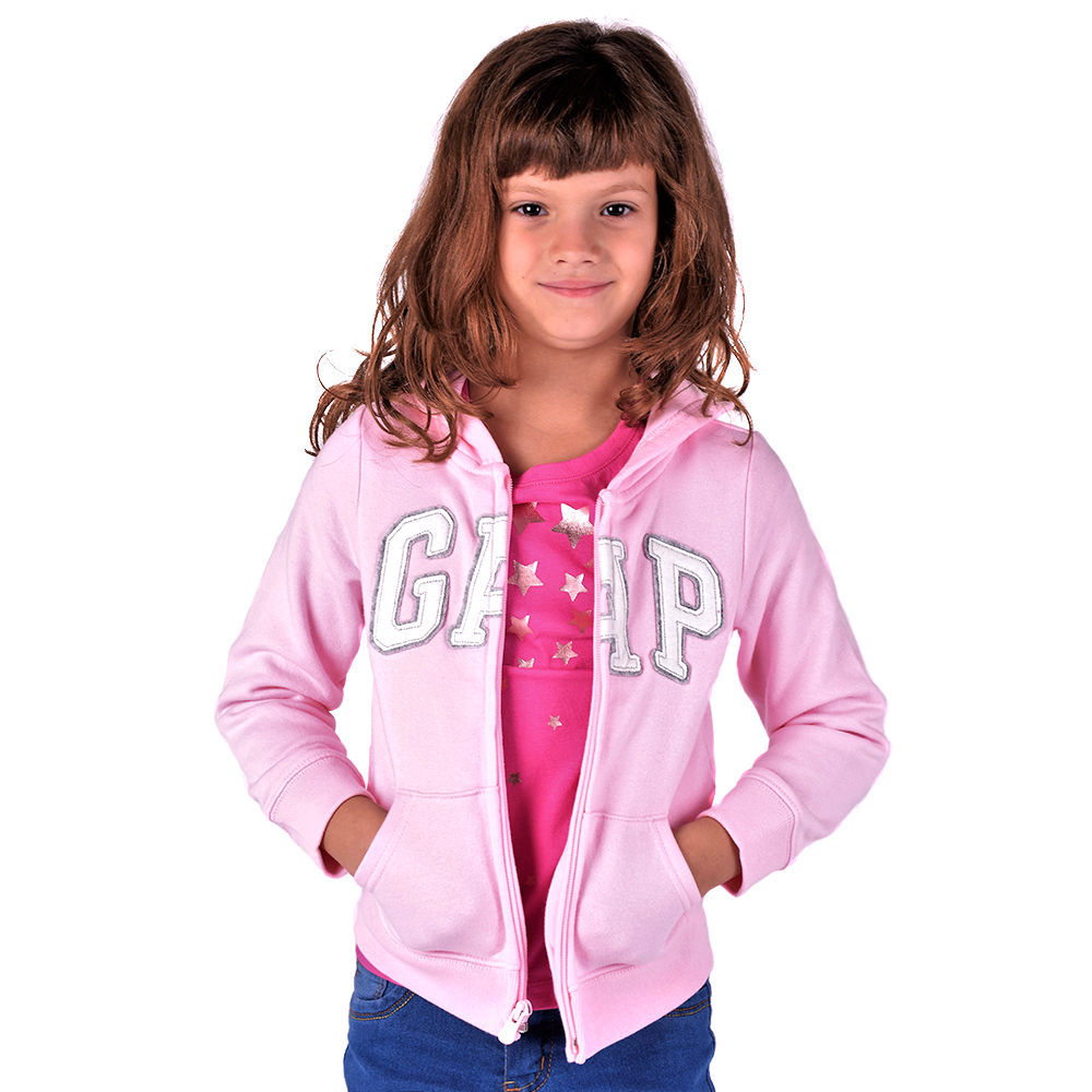 Campera GAP Niñas Rosa Bebé con Logo - Imagen 2