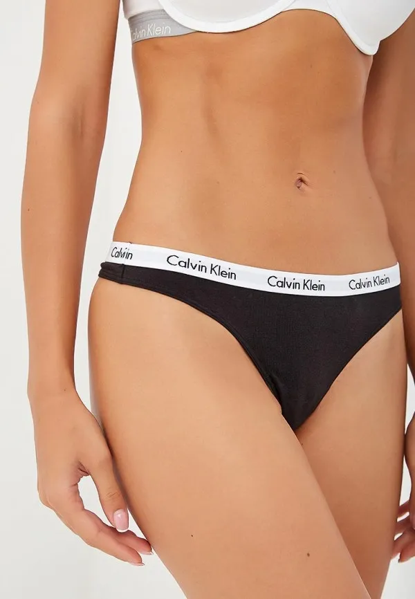 Tanga Calvin Klein Negro Elástico Fino - Imagen 3