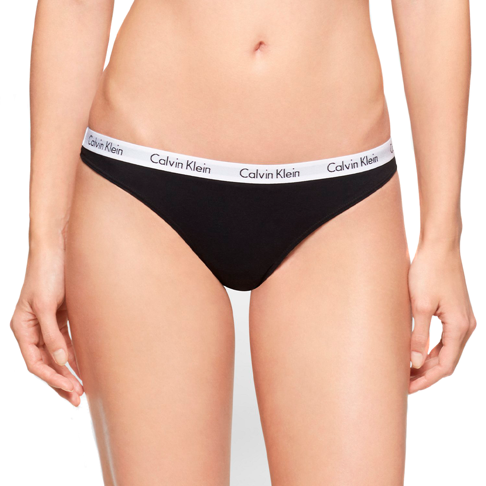 Tanga Calvin Klein Negro Elástico Fino