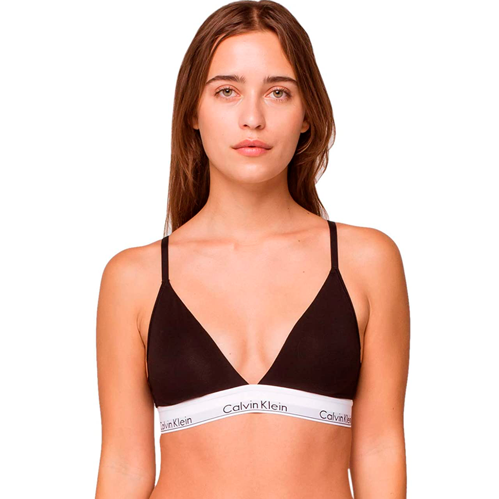 Top Calvin Klein Lightly Lined Triangulo Negro