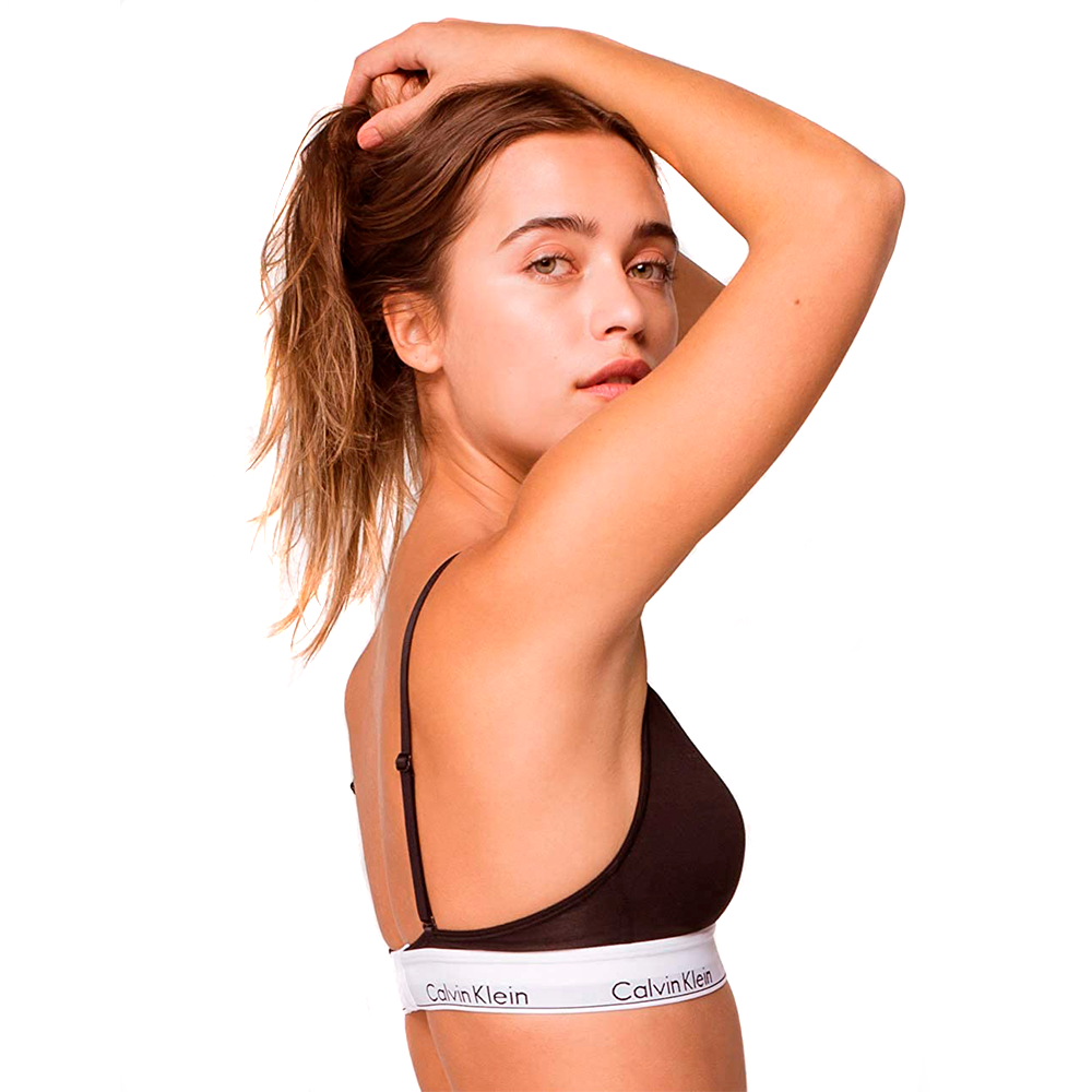 Top Calvin Klein Lightly Lined Triangulo Negro - Imagen 2