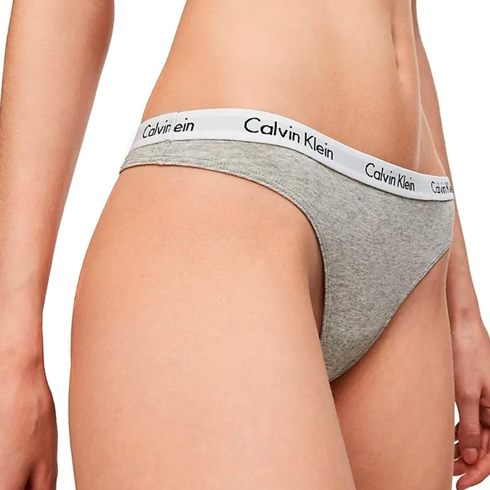 Tanga Calvin Klein Gris Elástico Fino