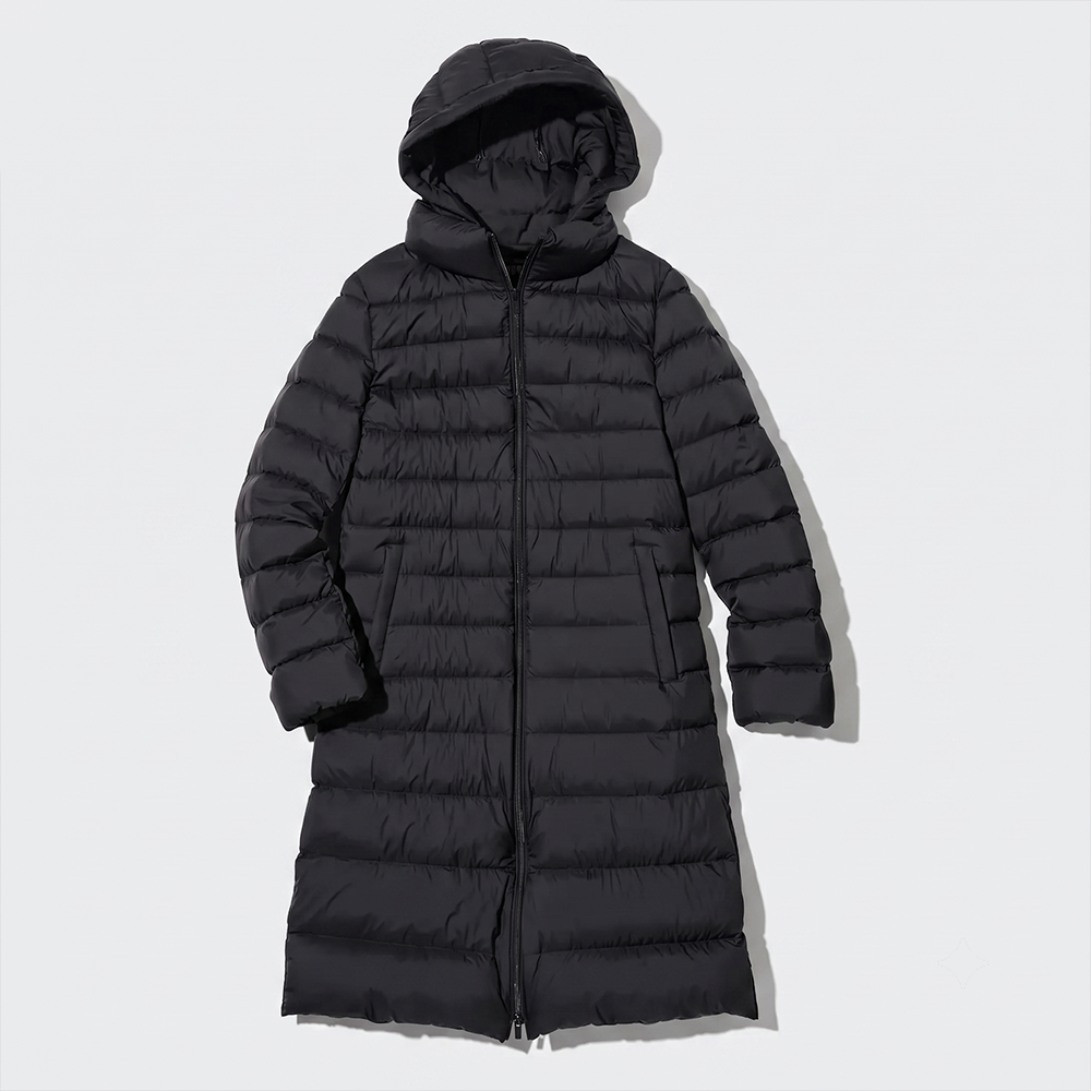 Abrigo Uniqlo Ultra Light Down Extralarga Negro Mujer - Imagen 2