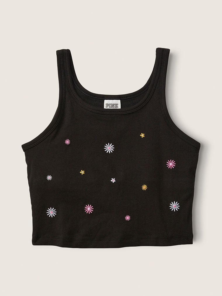 Top PINK Negro Floreado - Imagen 5