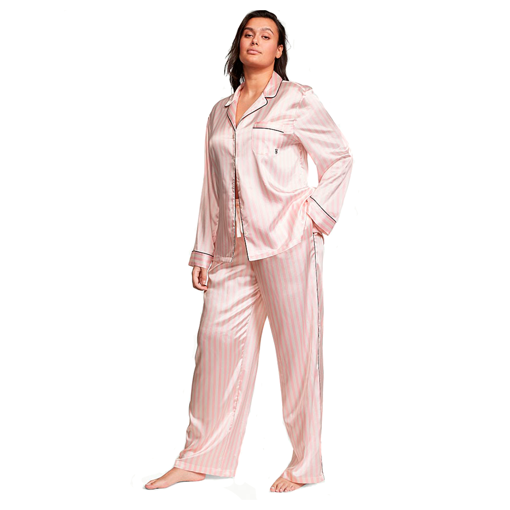 Pijama Victoria's Secret Satín Rosa