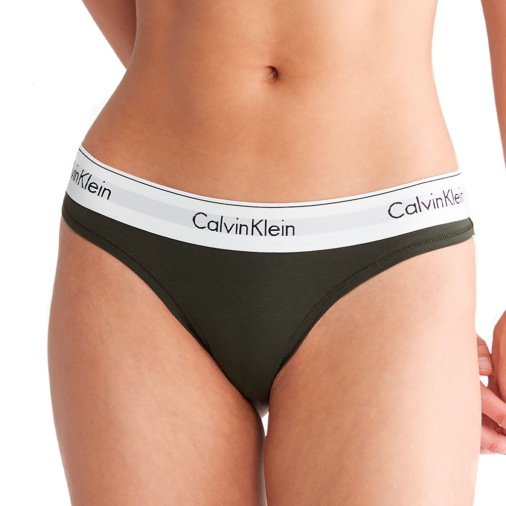 Tanga Calvin Klein Negro Elástico Grueso