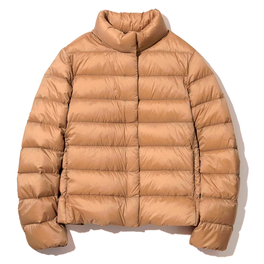 Campera Uniqlo Ultra Light Down Sin Capucha Mujer Beige - Imagen 2