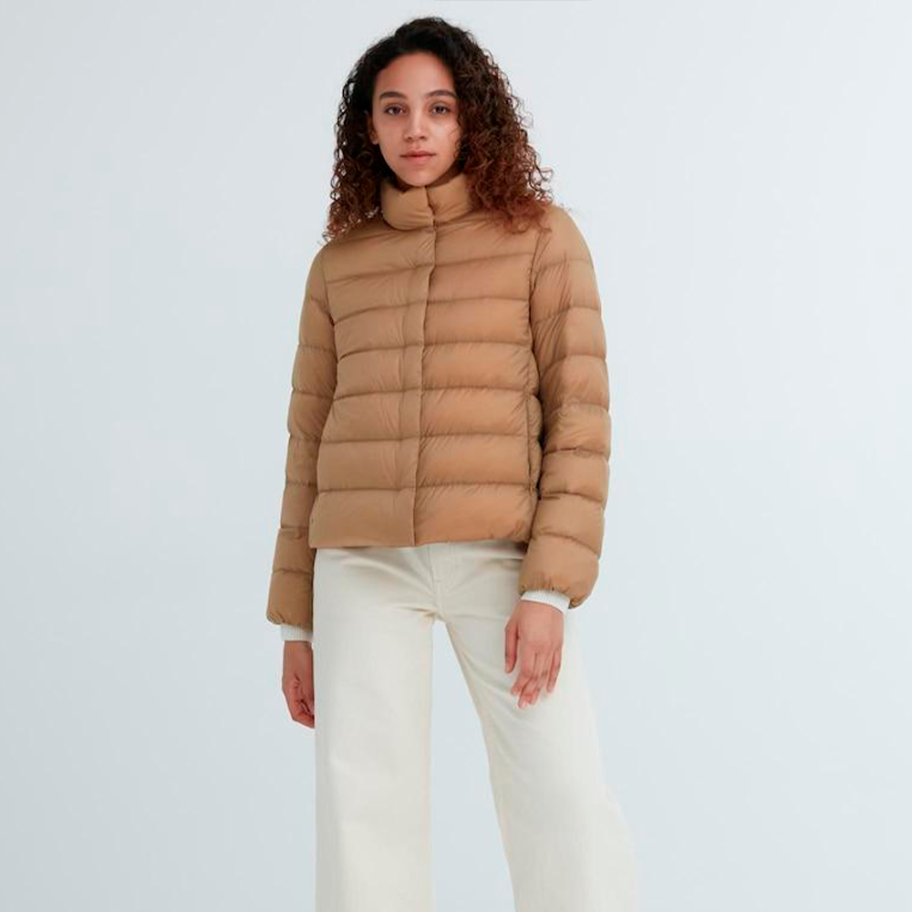 Campera Uniqlo Ultra Light Down Sin Capucha Mujer Beige - Imagen 4