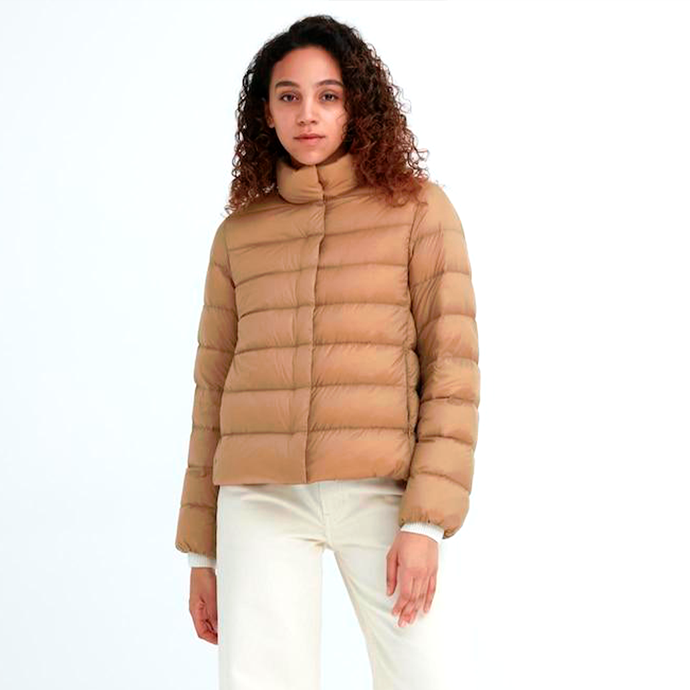 Campera Uniqlo Ultra Light Down Sin Capucha Mujer Beige - Imagen 6