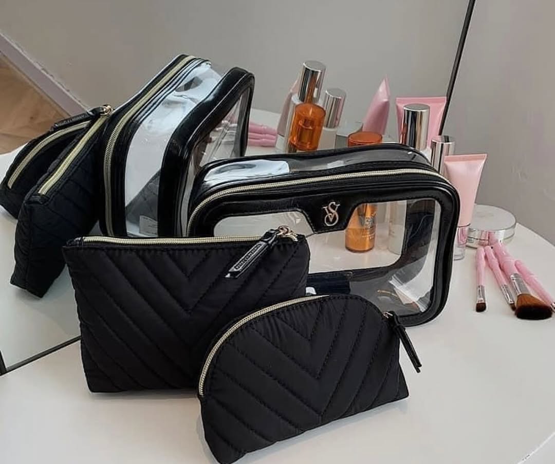 Portacosméticos 3 piezas Victoria's Secret Negro - Imagen 3