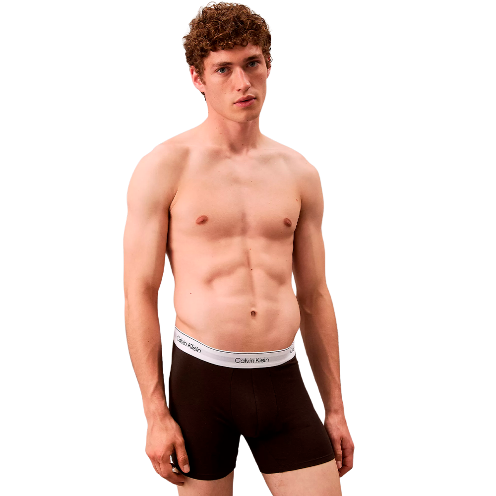 Boxer Negro Calvin Klein Hombre Algodón Pack x3 - Imagen 2