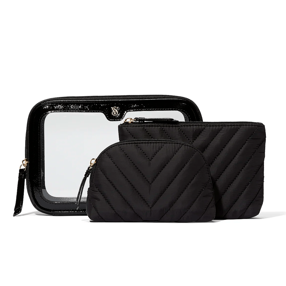 Portacosméticos 3 piezas Victoria's Secret Negro - Imagen 2