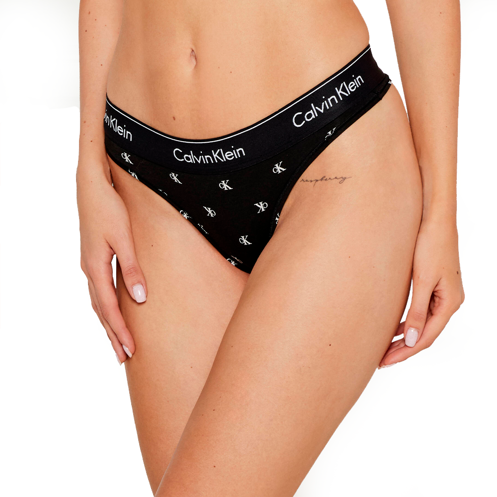 Tanga Calvin Klein Negro Logo