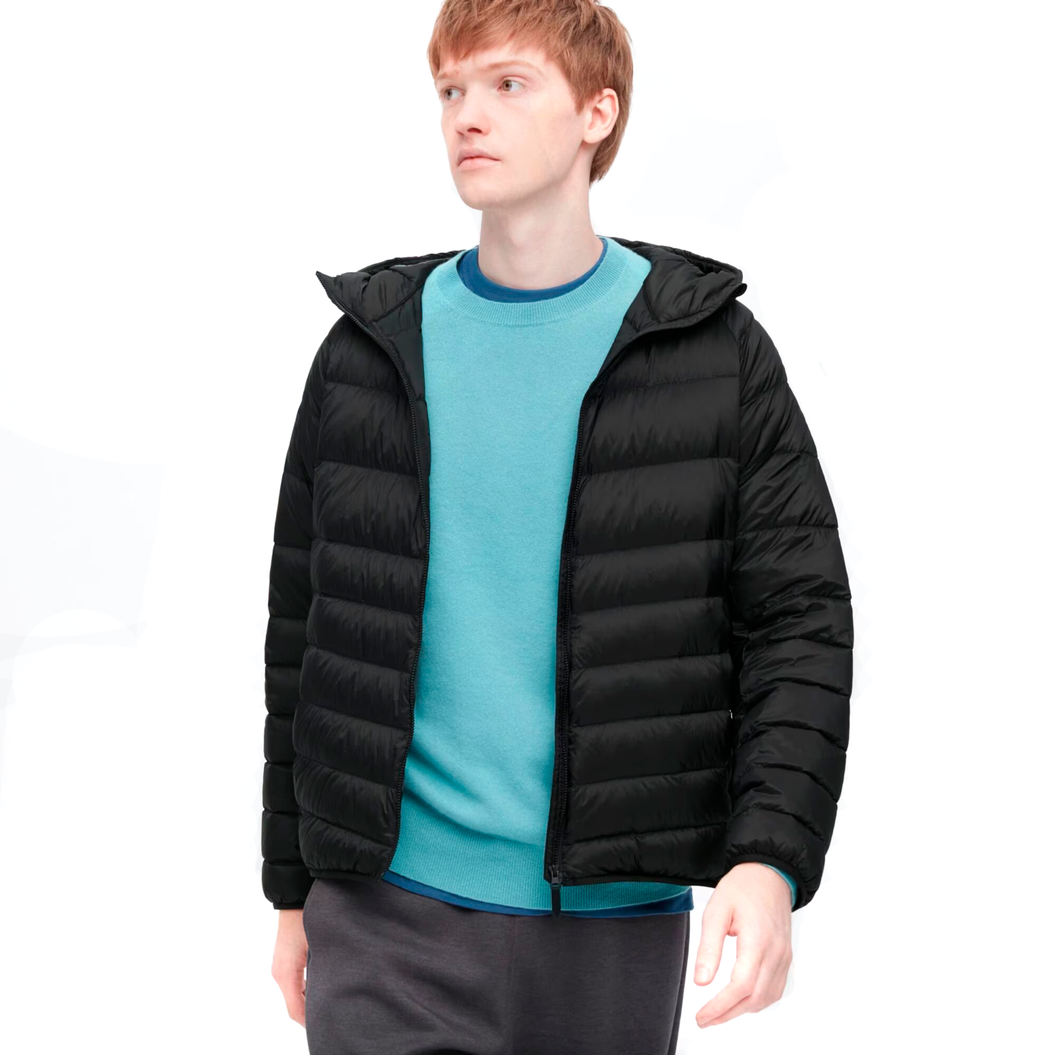 Campera Uniqlo Ultra Light Down Con Capucha Negro Edition