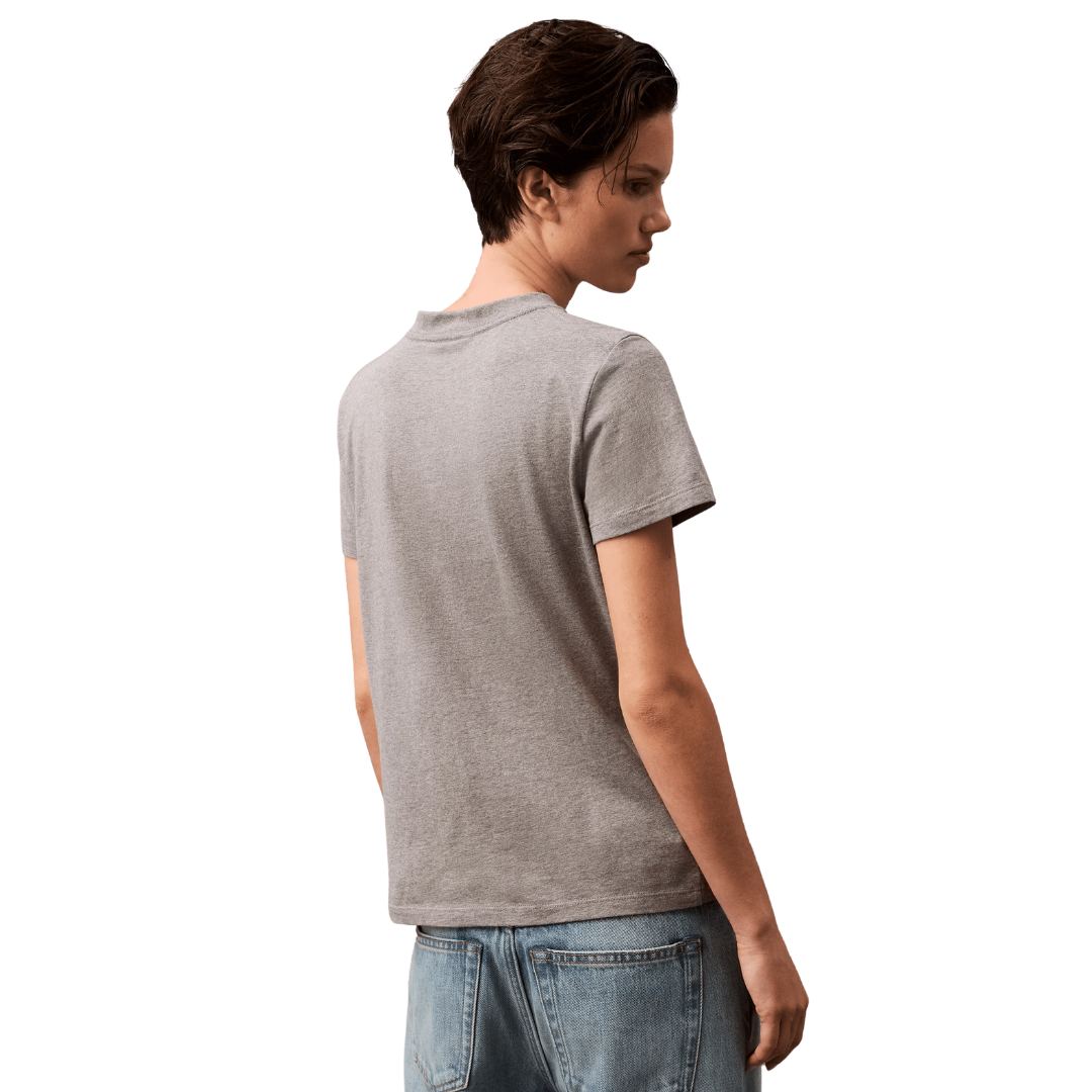 Remera Calvin Klein Jeans Mujer Monograma Gris - Imagen 2