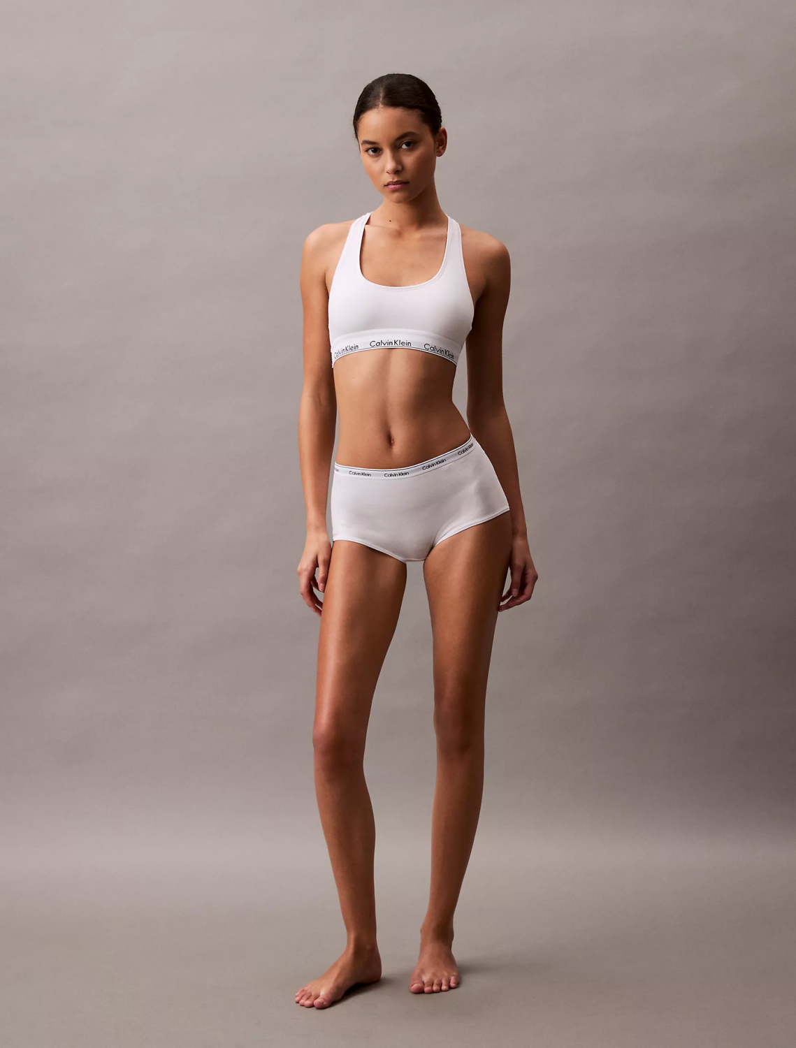 Boyshort Elástico Fino Calvin Klein Blanco - Imagen 8