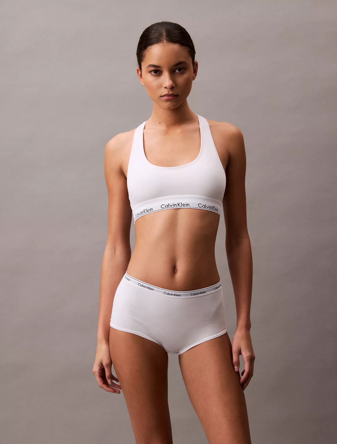 Boyshort Elástico Fino Calvin Klein Blanco - Imagen 7