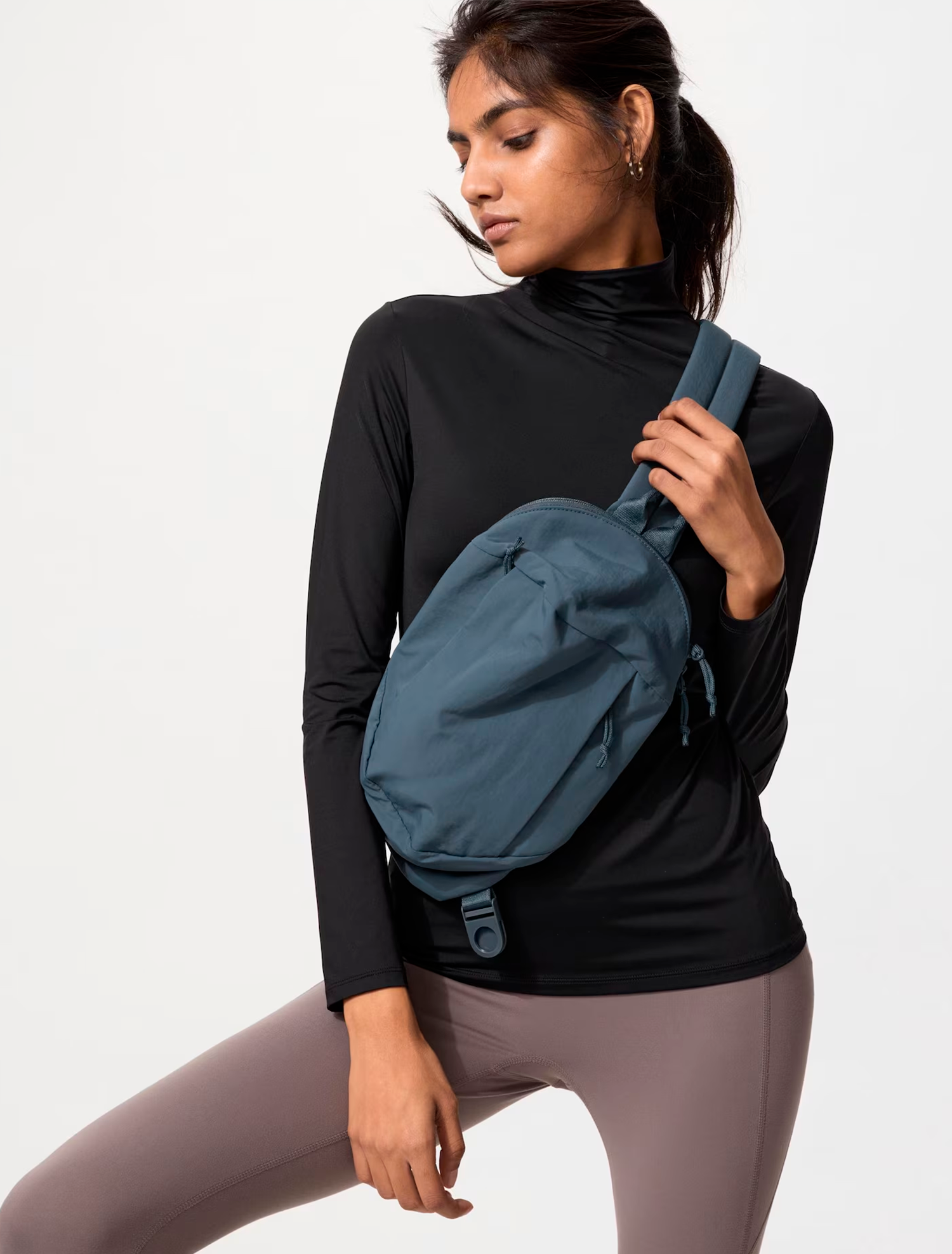 Bandolera Morral Uniqlo Azul Acero - Imagen 2