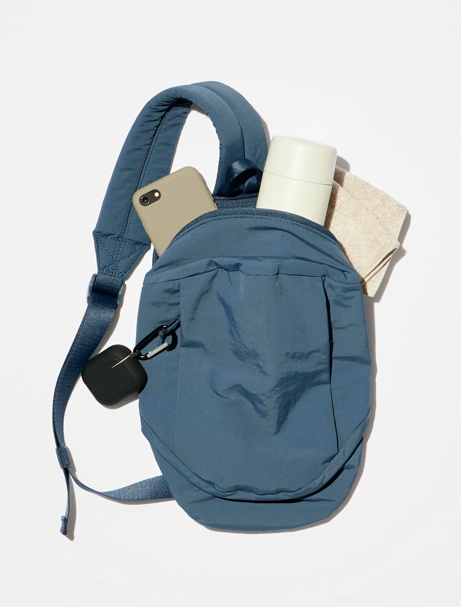 Bandolera Morral Uniqlo Azul Acero - Imagen 3