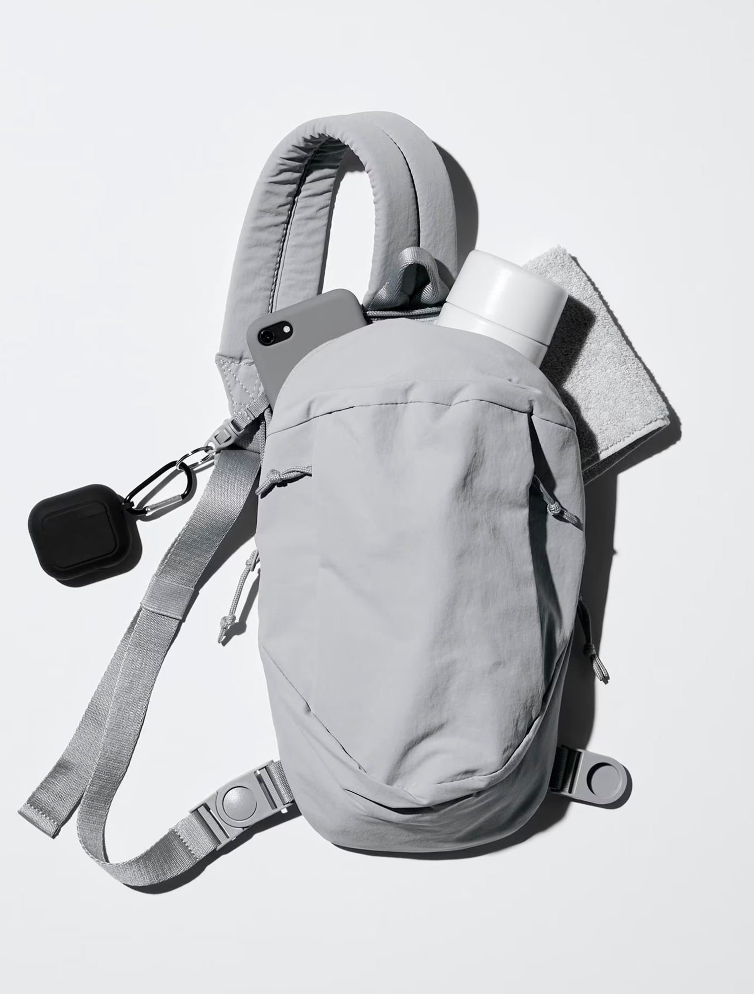 Bandolera Morral Uniqlo Gris Claro - Imagen 8
