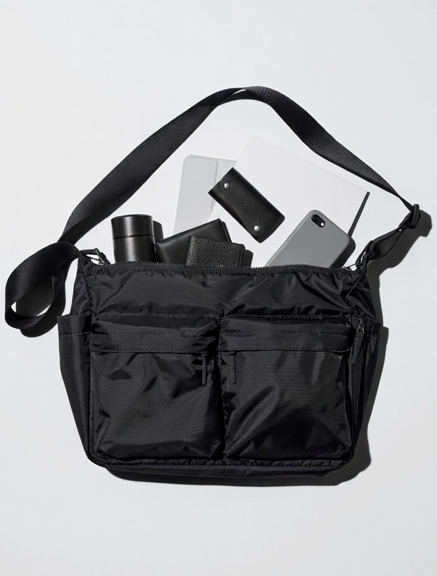 Bolso Bandolera Uniqlo Negro - Imagen 3