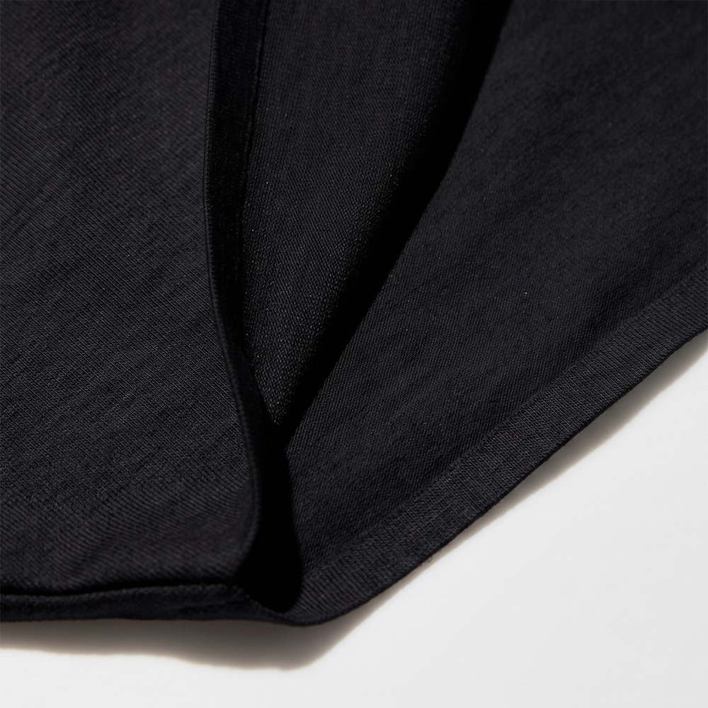 Remera Uniqlo Airism Cuello V De Mujer Holgada Negro - Imagen 7
